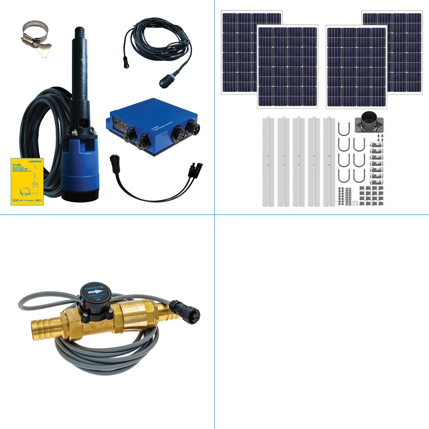 Solar Pump System S1-200 HR-14 // max. flow 4,750 USG/day, max. head 100 ft