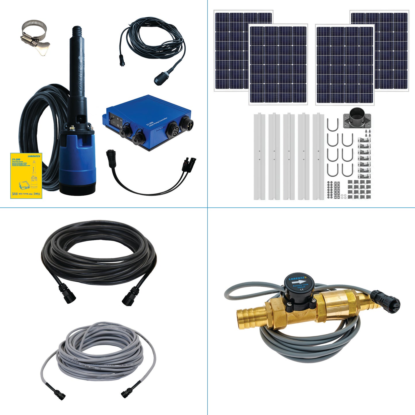 Solar Pump System S1-200 HR-14 // max. flow 4,750 USG/day, max. head 100 ft
