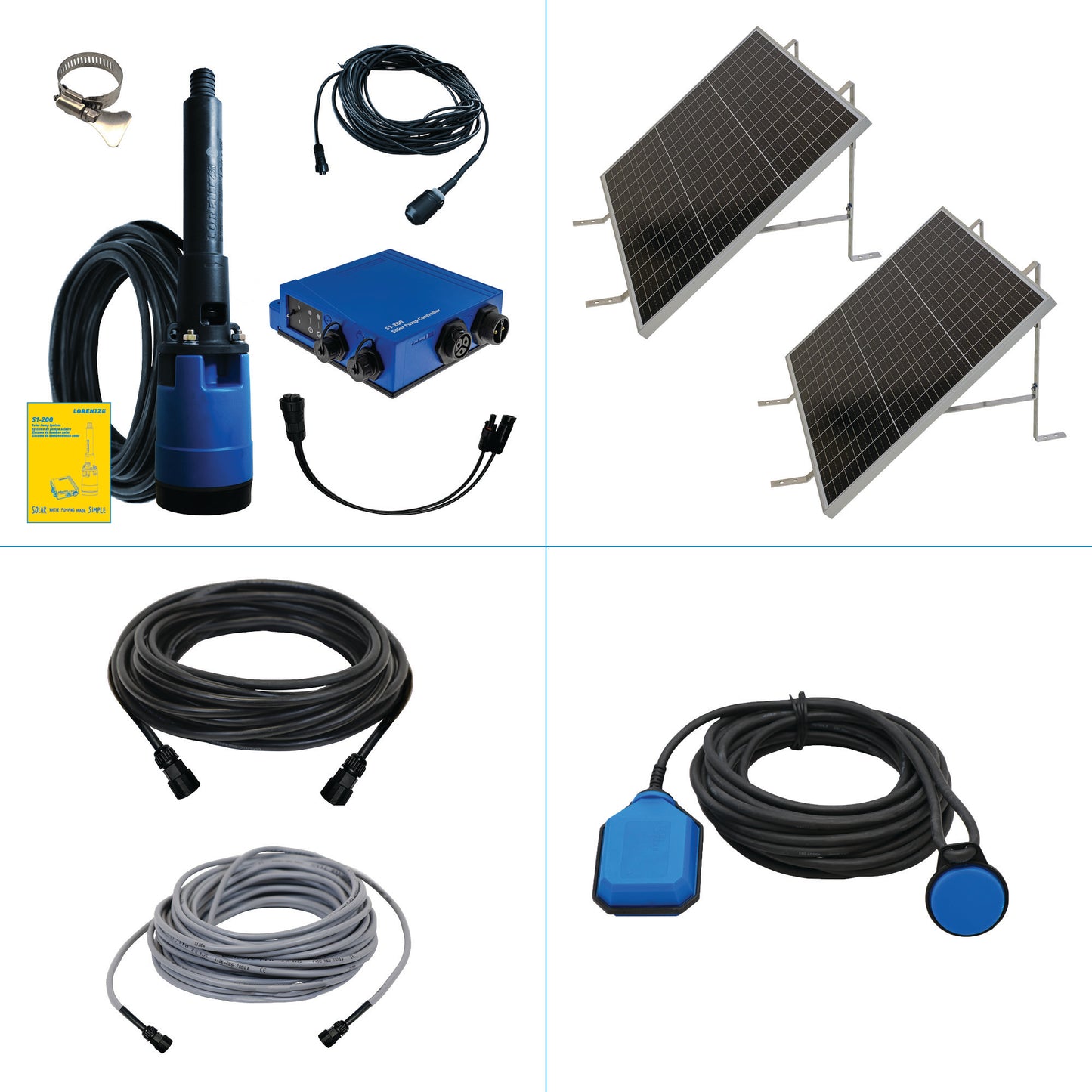 Solar Pump System S1-200 HR-07 // max. flow 2,900 USG/day, max. head 130 ft