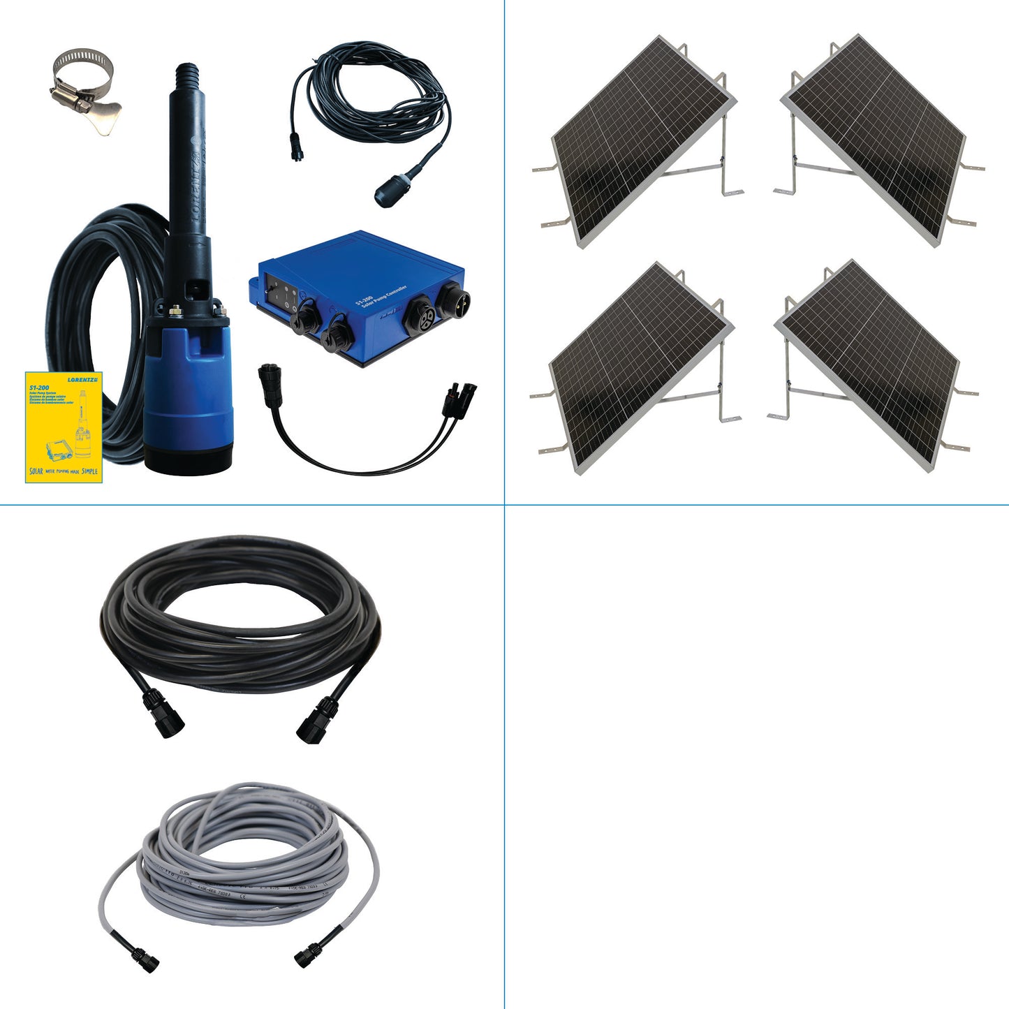 Solar Pump System S1-200 HR-07 // max. flow 2,900 USG/day, max. head 130 ft