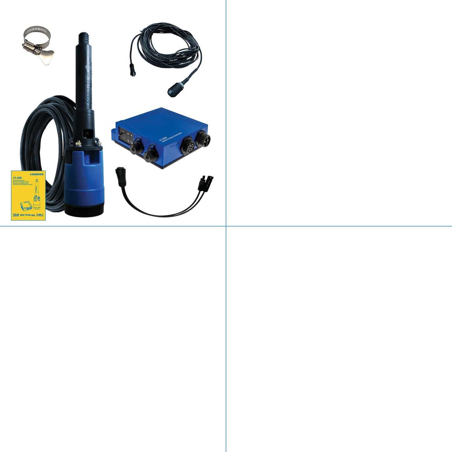 Solar Pump System S1-200 HR-14 // max. flow 4,750 USG/day,  max. head 100 ft