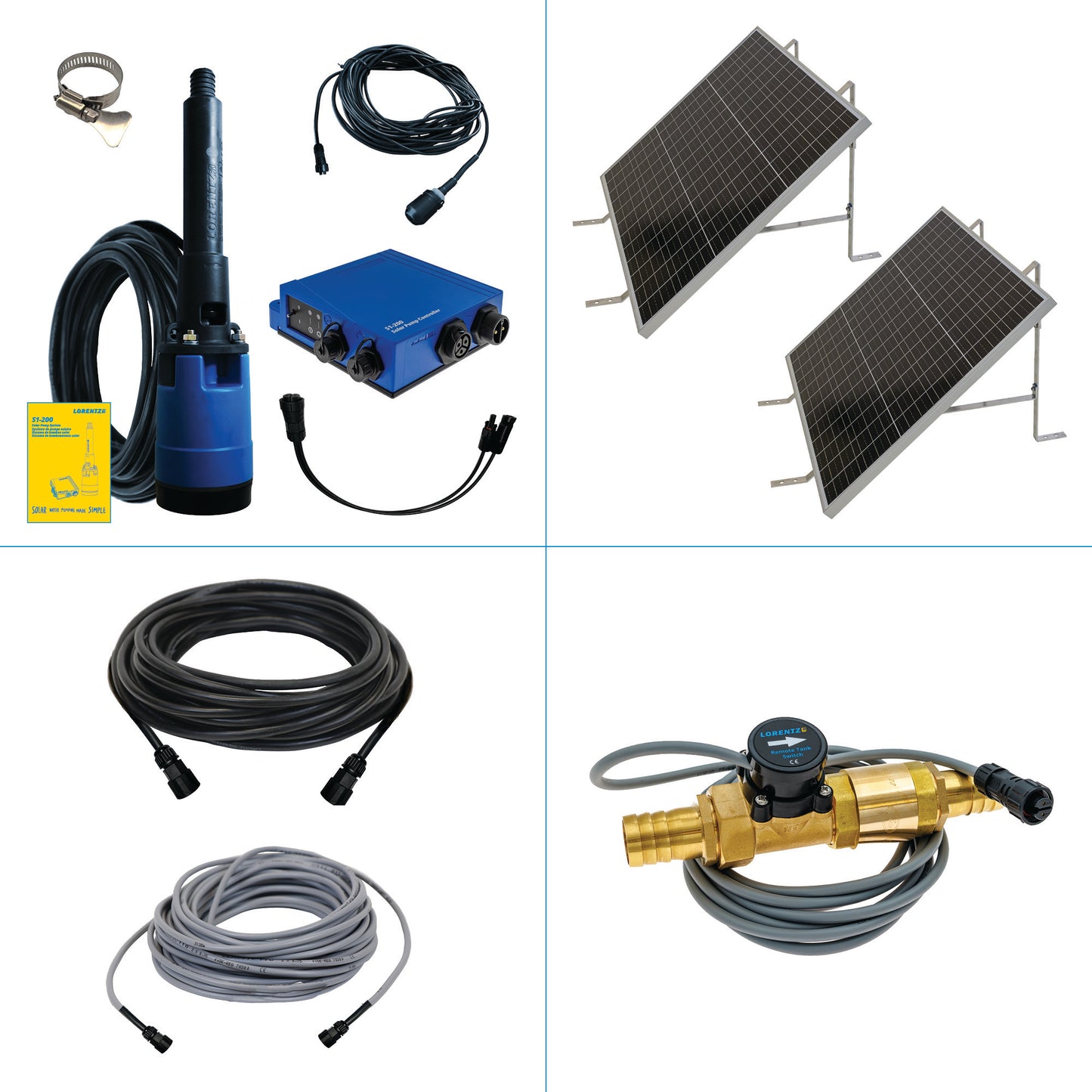 Solar Pump System S1-200 HR-07 // max. flow  2,900 USG/day, max. head 130 ft