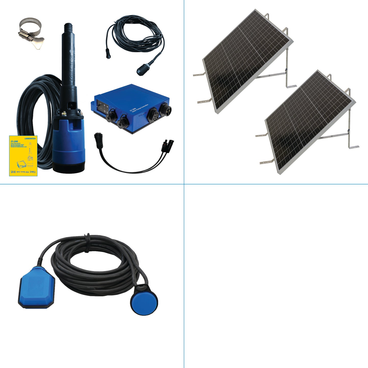Solar Pump System S1-200 HR-07 // max. flow  2,900 USG/day, max. head 130 ft