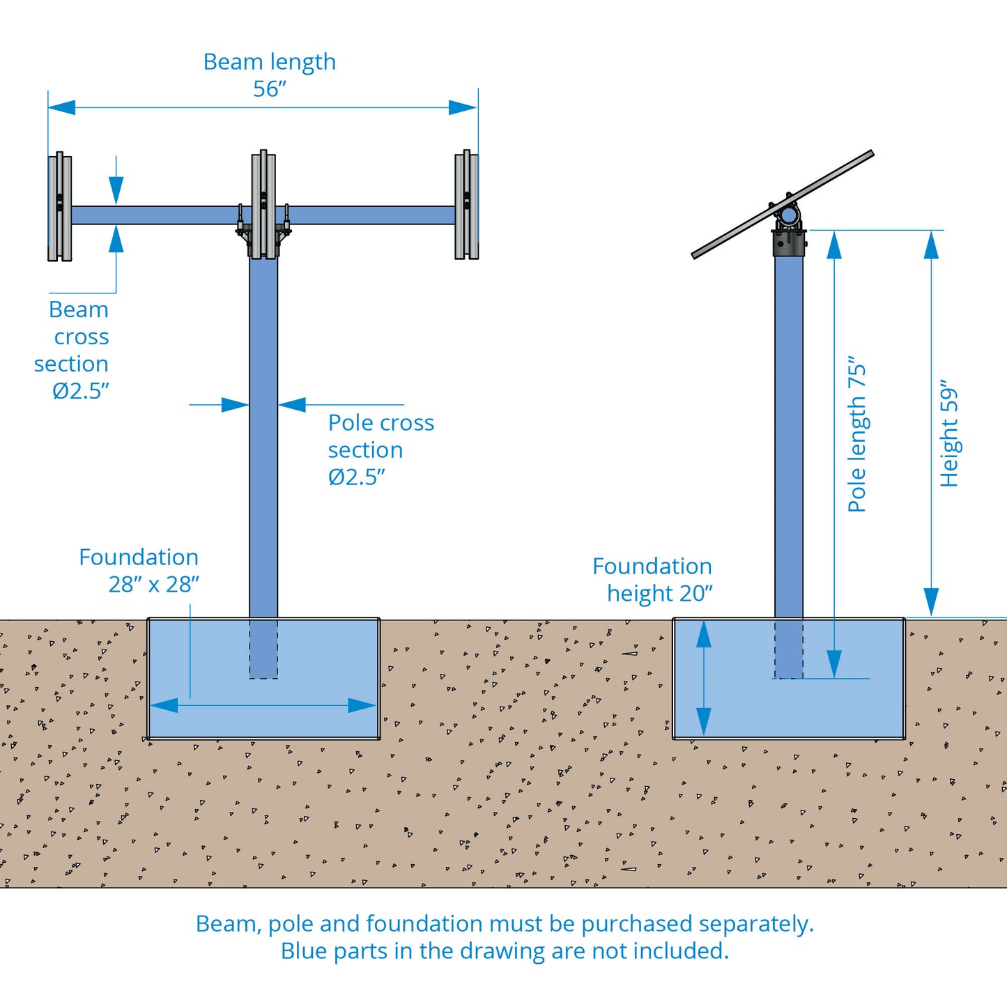 Solar Pump System S1-200 HR-07 // max. flow  2,900 USG/day, max. head 130 ft